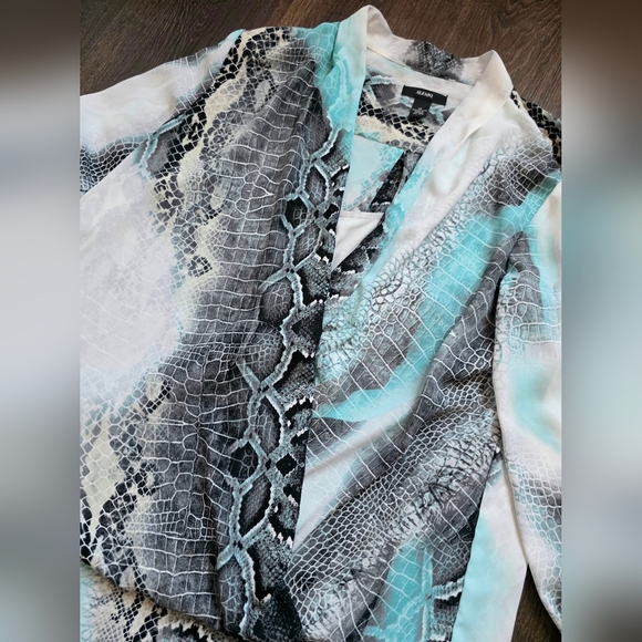 Alfani wrap python print blouse - Picture 3 of 8